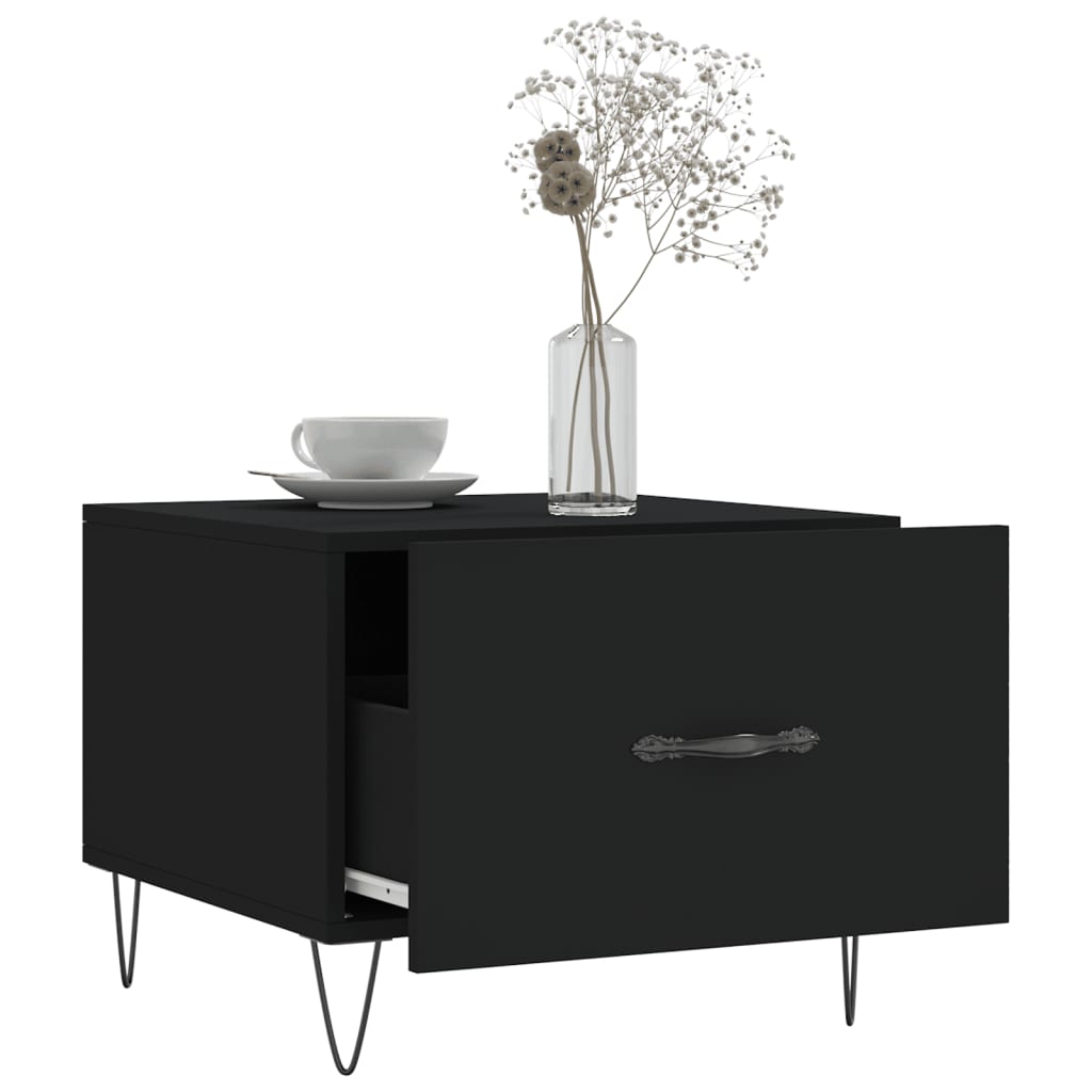 Table basse Noir 50x50x40 cm Bois d'ingénierie Tables basses vidaXL   