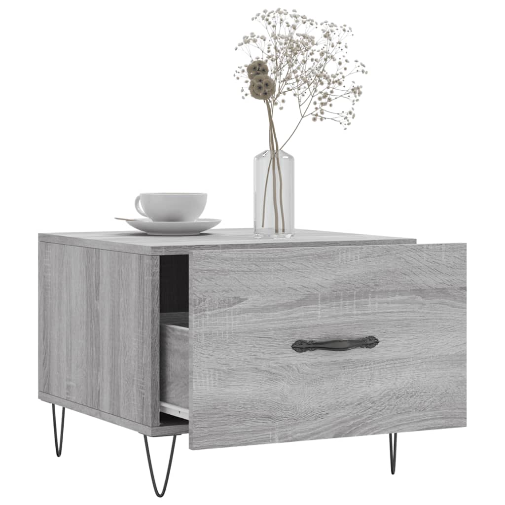 Table basse Sonoma gris 50x50x40 cm Bois d'ingénierie Tables basses vidaXL   