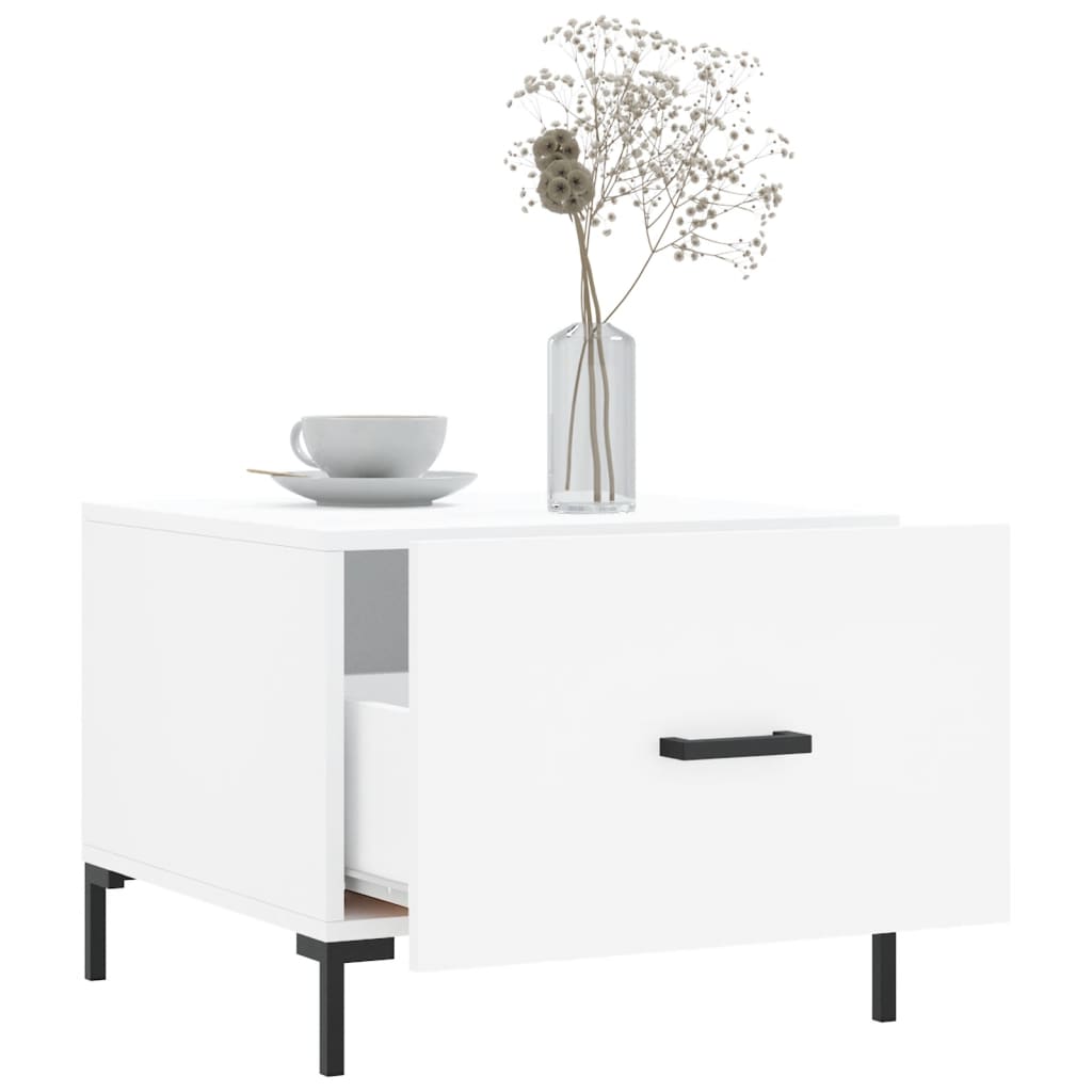 Table basse blanc 50x50x40 cm bois d'ingénierie Tables basses vidaXL   