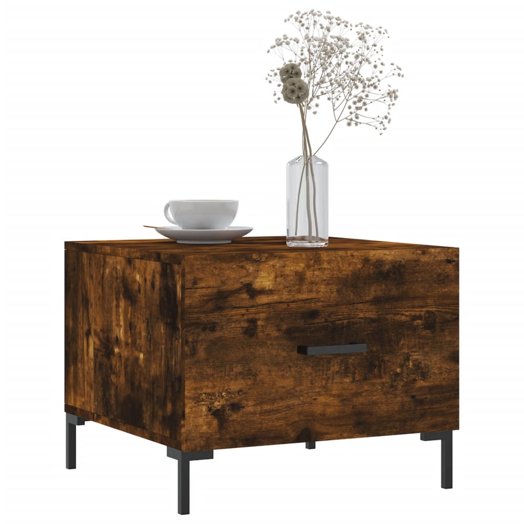 Tables basses 2 pcs chêne fumé 50x50x40 cm bois d'ingénierie Tables basses vidaXL   