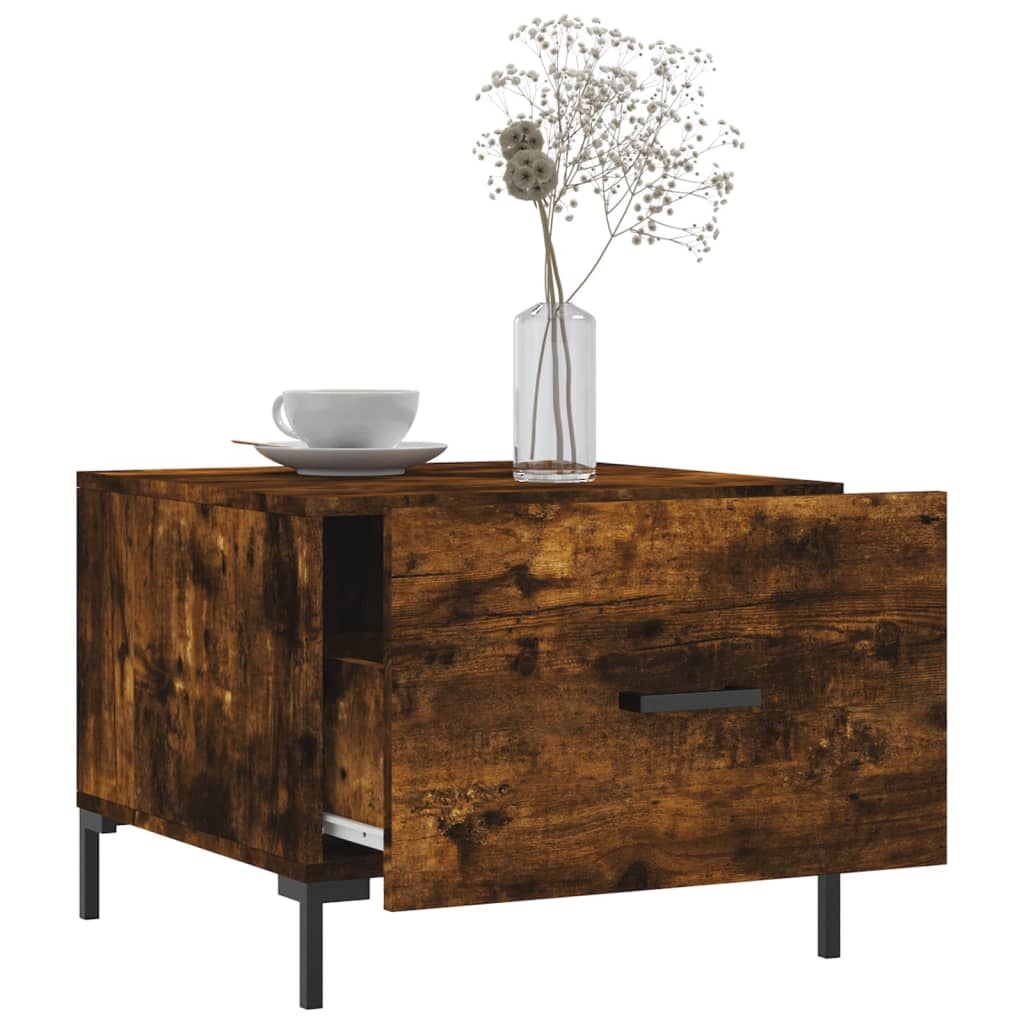 Tables basses 2 pcs chêne fumé 50x50x40 cm bois d'ingénierie Tables basses vidaXL   