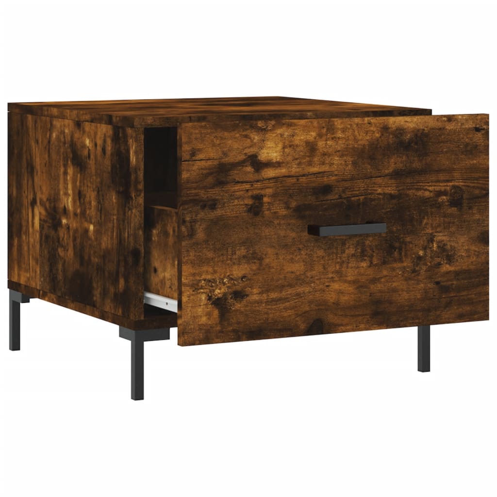 Tables basses 2 pcs chêne fumé 50x50x40 cm bois d'ingénierie Tables basses vidaXL   