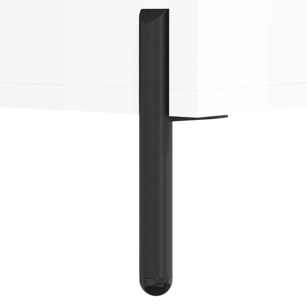 Tables basses 2 pcs blanc brillant 50x50x40cm bois d'ingénierie Tables basses vidaXL   