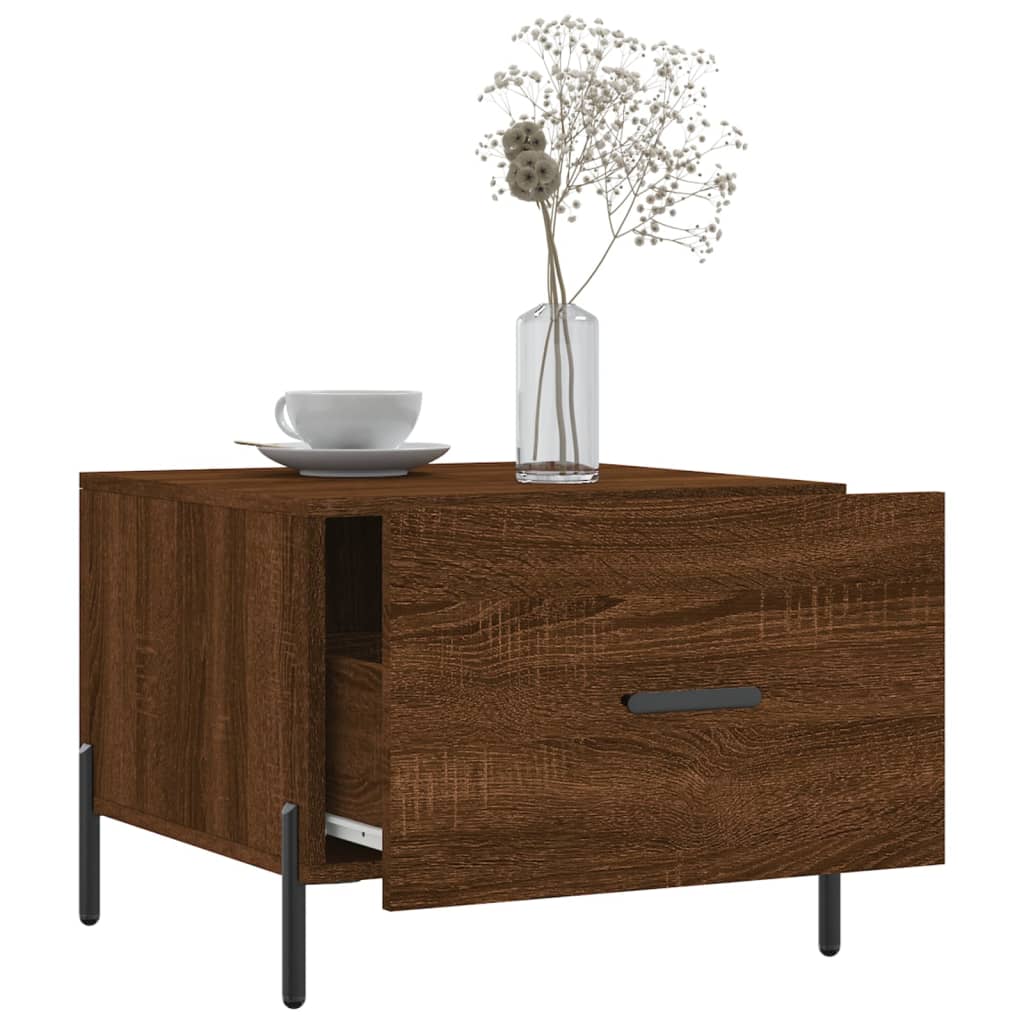 Tables basses 2 pcs chêne marron 50x50x40 cm bois d'ingénierie Tables basses vidaXL   
