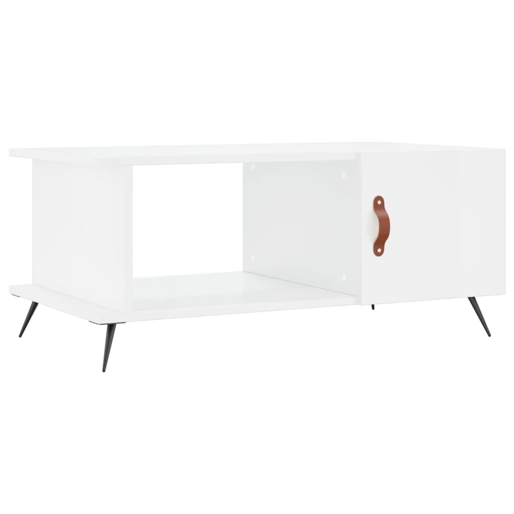 Table basse Blanc brillant 90x50x40 cm Bois d'ingénierie Tables basses vidaXL   