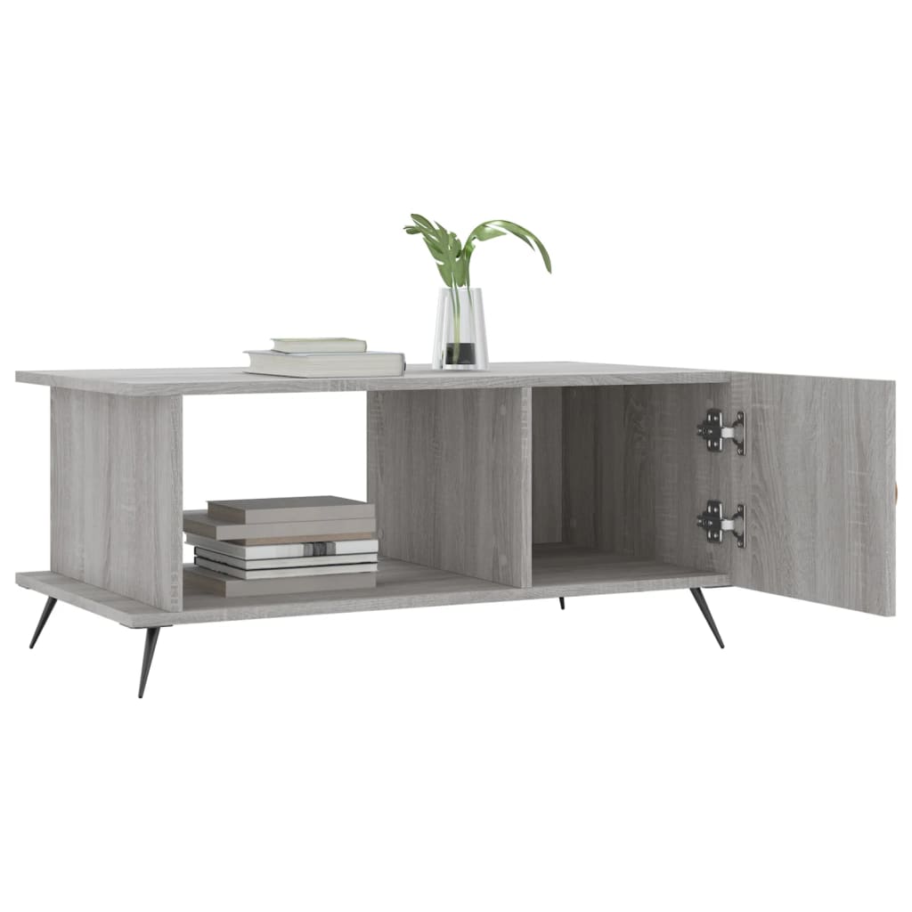 Table basse sonoma gris 90x50x40 cm bois d'ingénierie Tables basses vidaXL   