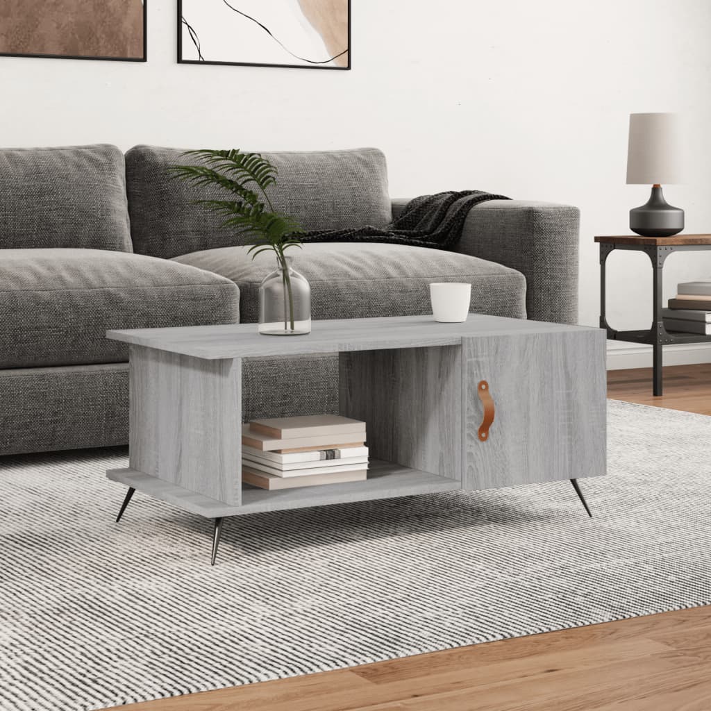 Table basse sonoma gris 90x50x40 cm bois d'ingénierie Tables basses vidaXL   