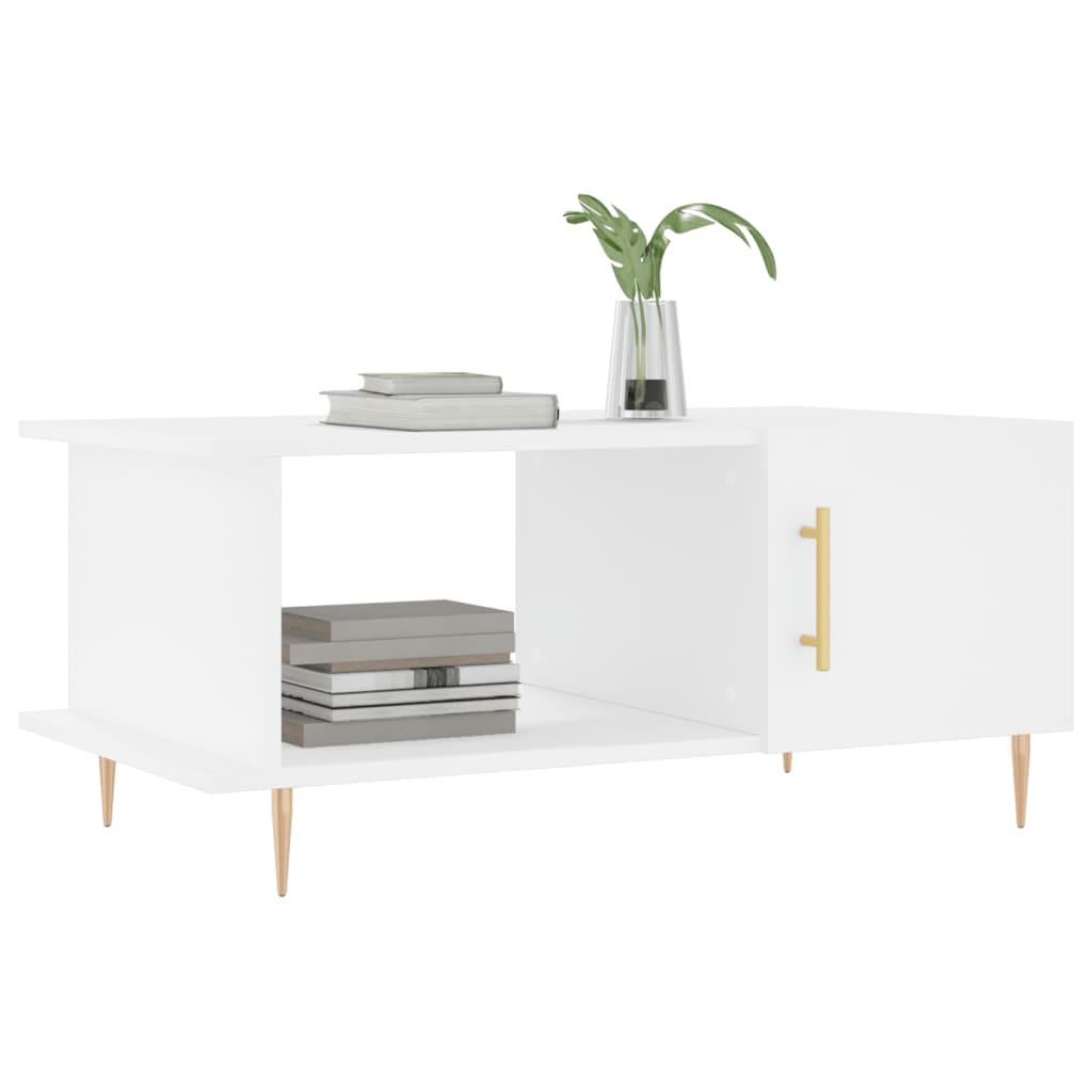 Table basse blanc 90x50x40 cm bois d'ingénierie Tables basses vidaXL   