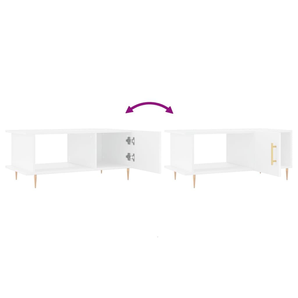 Table basse blanc 90x50x40 cm bois d'ingénierie Tables basses vidaXL   