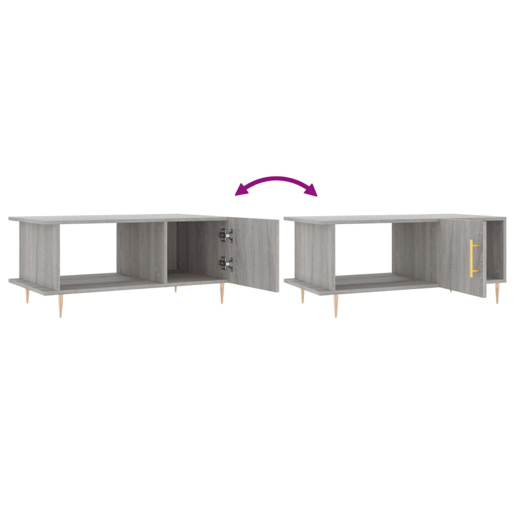Table basse sonoma gris 90x50x40 cm bois d'ingénierie Tables basses vidaXL   