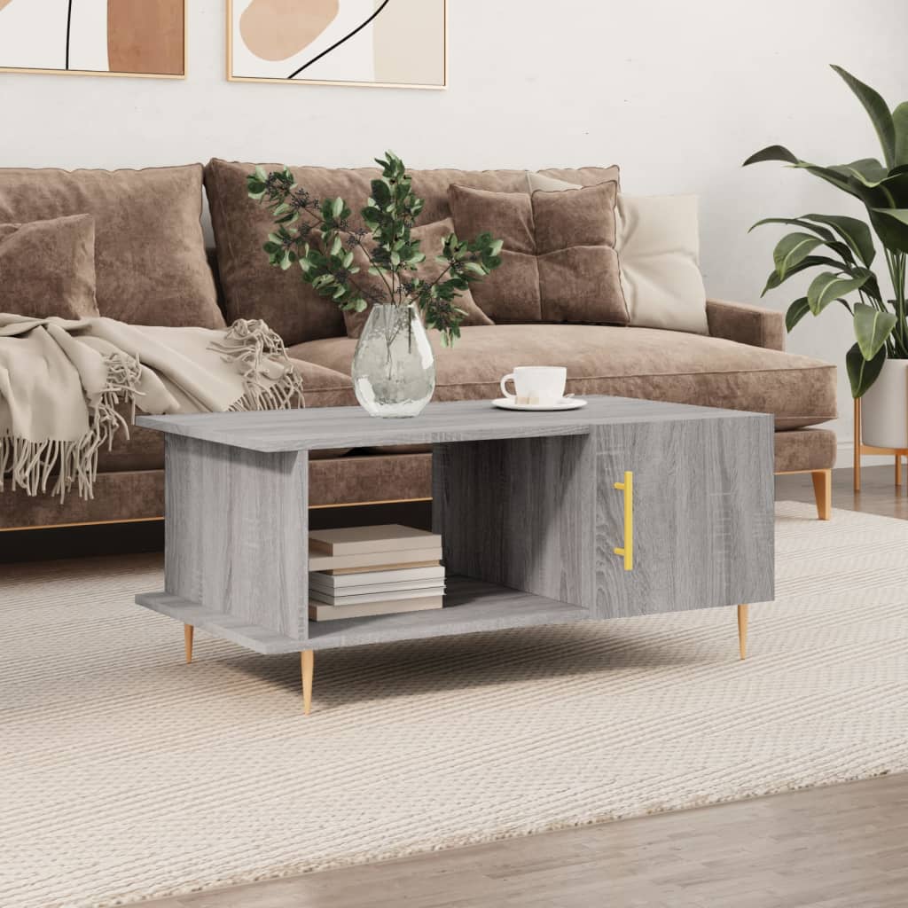 Table basse sonoma gris 90x50x40 cm bois d'ingénierie Tables basses vidaXL   