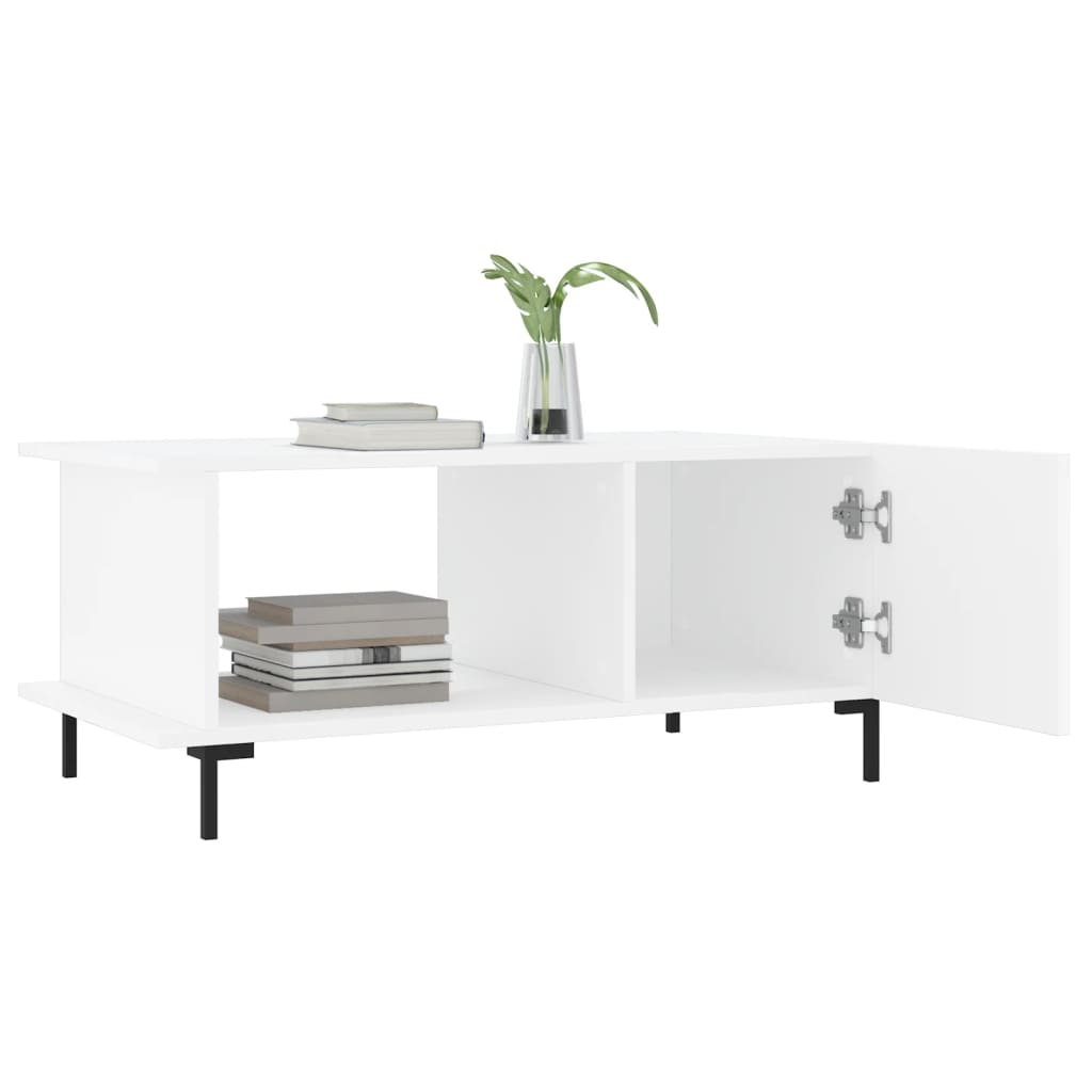 Table basse blanc 90x50x40 cm bois d'ingénierie Tables basses vidaXL   