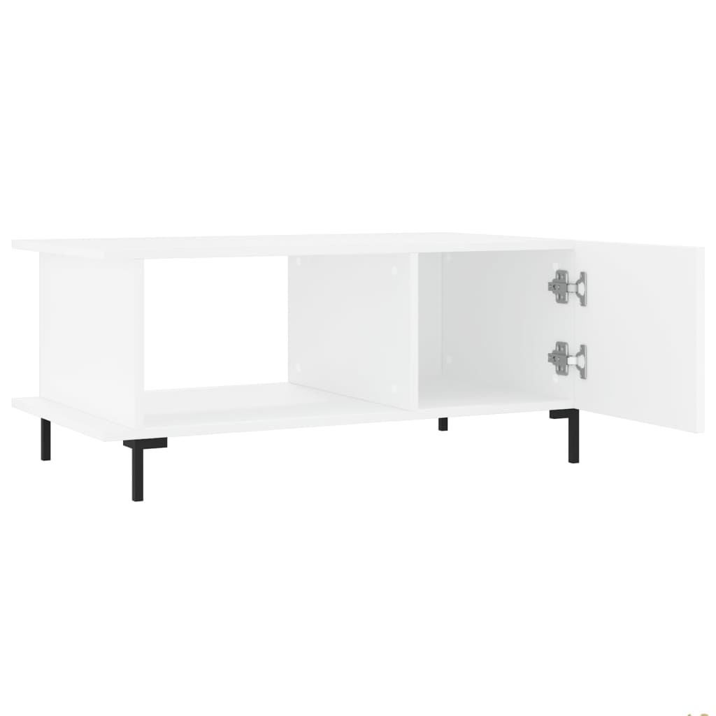 Table basse blanc 90x50x40 cm bois d'ingénierie Tables basses vidaXL   