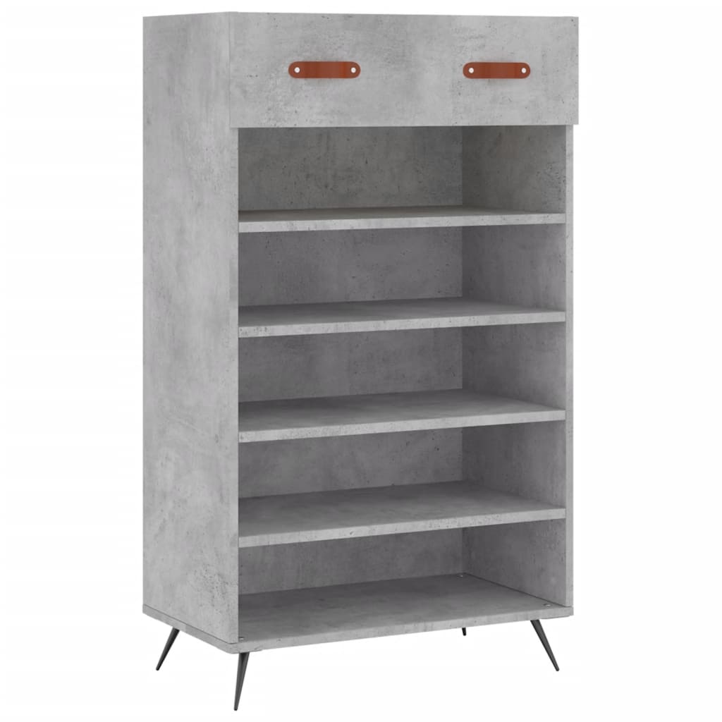 Armoire à chaussures gris béton 60x35x105 cm bois d'ingénierie Armoires & meubles de rangement vidaXL   