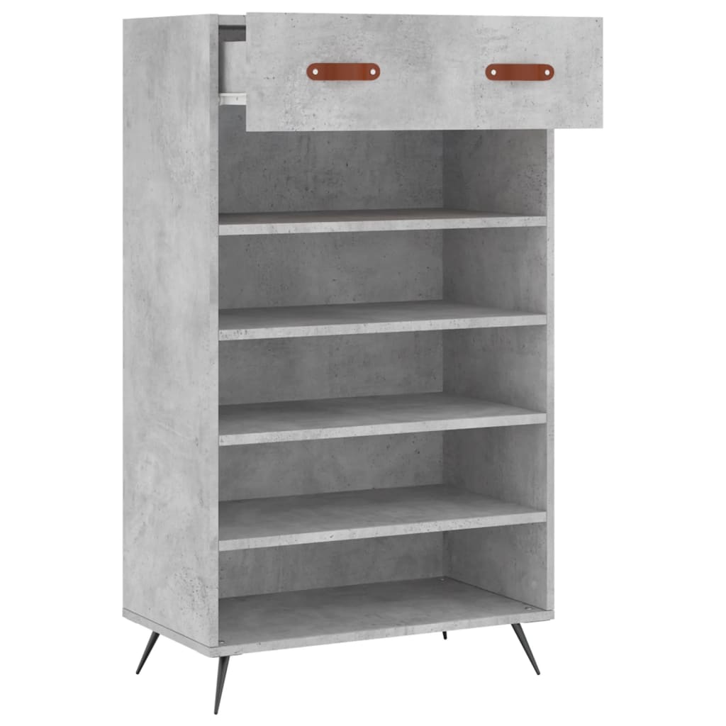 Armoire à chaussures gris béton 60x35x105 cm bois d'ingénierie Armoires & meubles de rangement vidaXL   