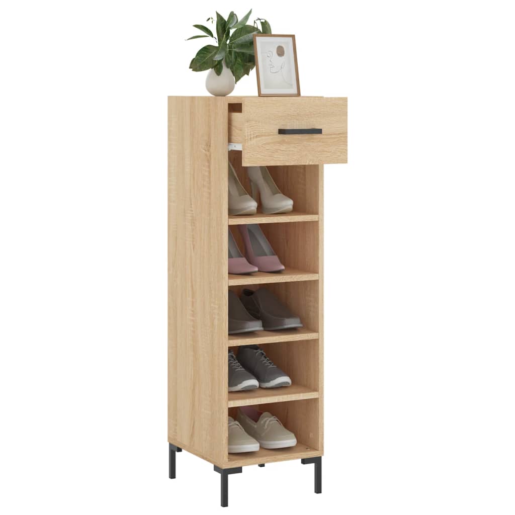 Armoire à chaussures chêne sonoma 30x35x105cm bois d'ingénierie Armoires & meubles de rangement vidaXL   