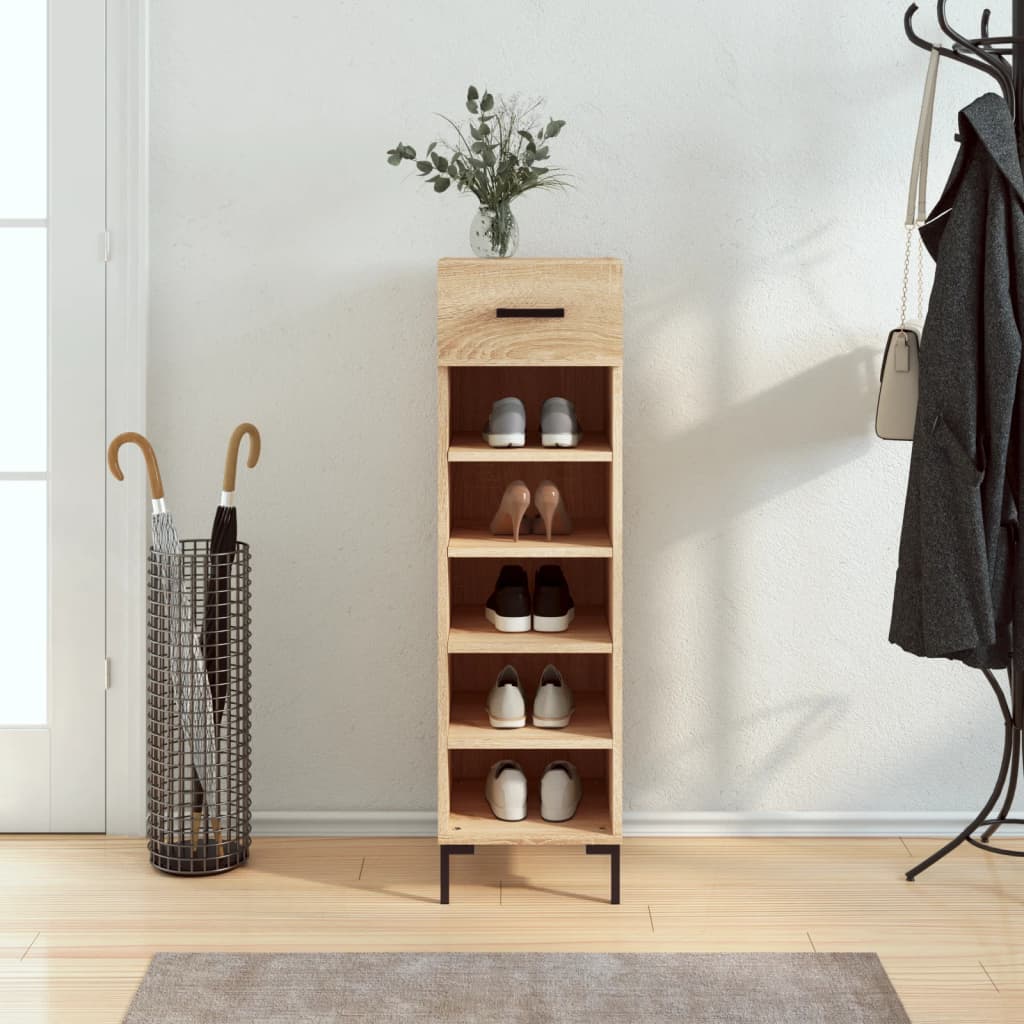 Armoire à chaussures chêne sonoma 30x35x105cm bois d'ingénierie Armoires & meubles de rangement vidaXL   
