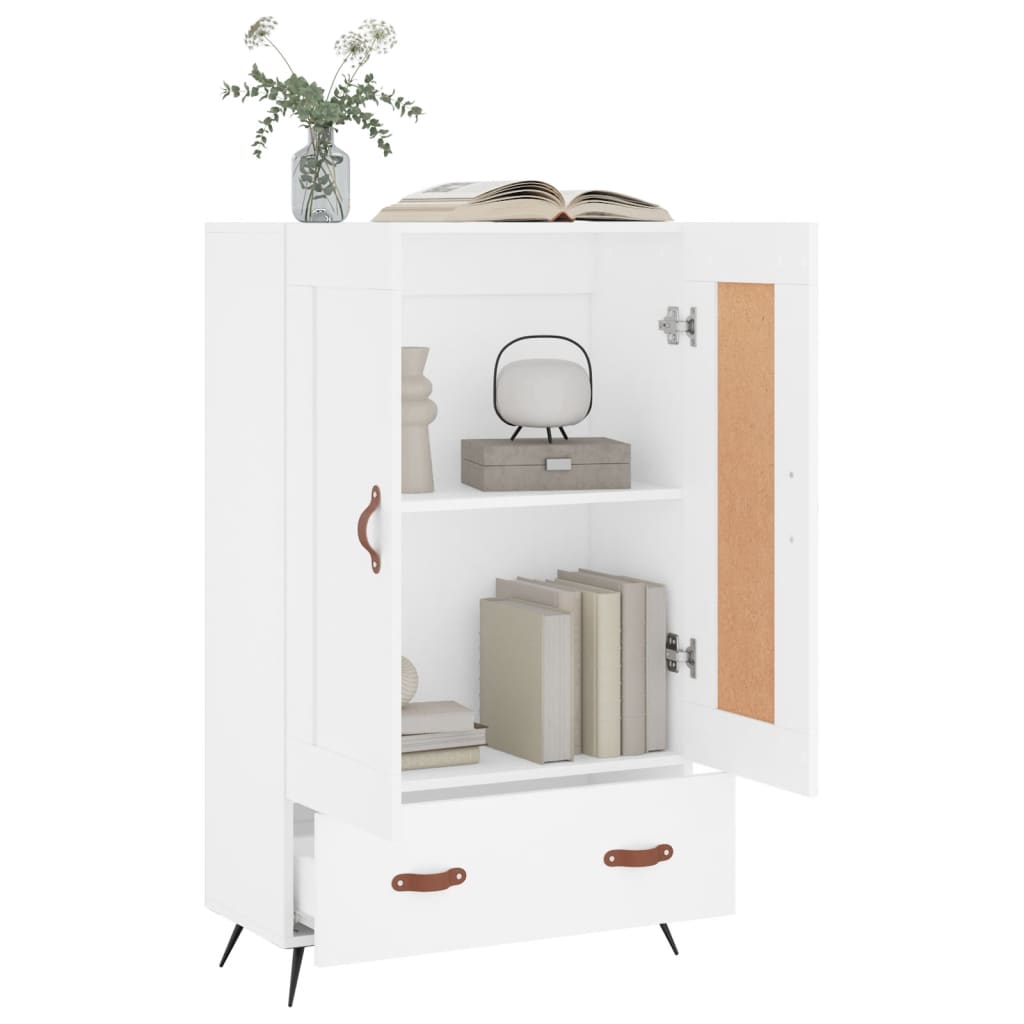 Buffet haut blanc 69,5x31x115 cm bois d'ingénierie Buffets & bahuts vidaXL   