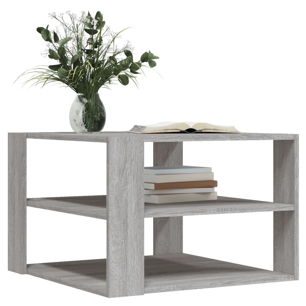 Table basse sonoma gris 59,5x59,5x40 cm bois d'ingénierie Tables basses vidaXL   