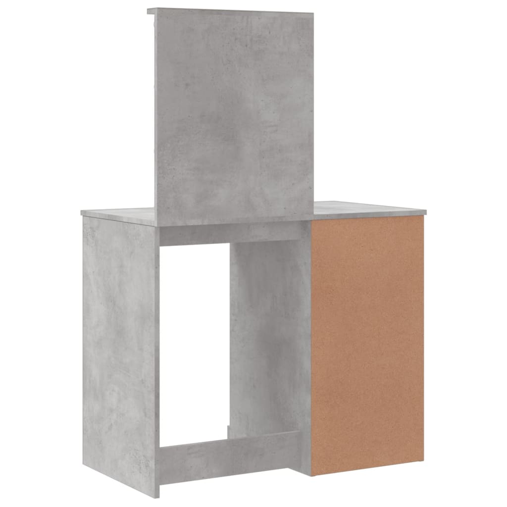 Coiffeuse avec lumières LED gris béton 90x42x132,5 cm Coiffeuses vidaXL   