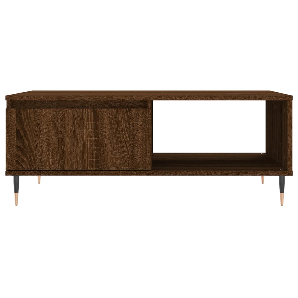 Table basse chêne marron 90x60x35 cm bois d'ingénierie Tables basses vidaXL   