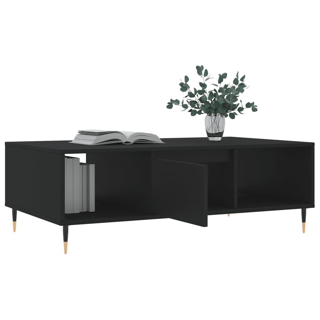 Table basse noir 104x60x35 cm bois d'ingénierie Tables basses vidaXL   