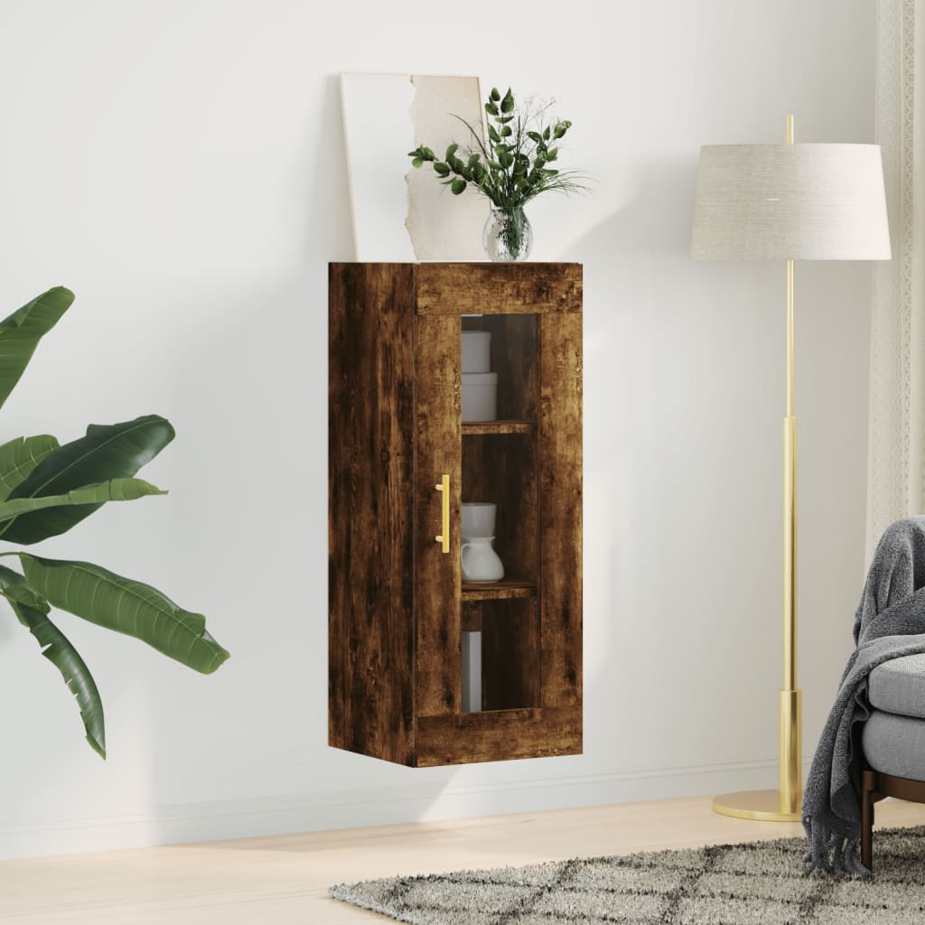Armoire murale chêne fumé 34,5x34x90 cm Buffets & bahuts vidaXL   