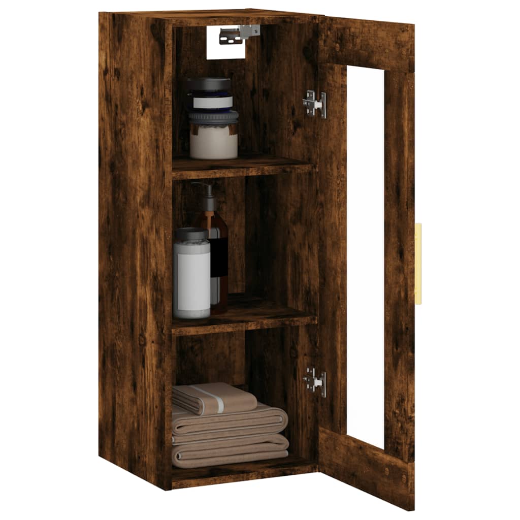Armoire murale chêne fumé 34,5x34x90 cm Buffets & bahuts vidaXL   