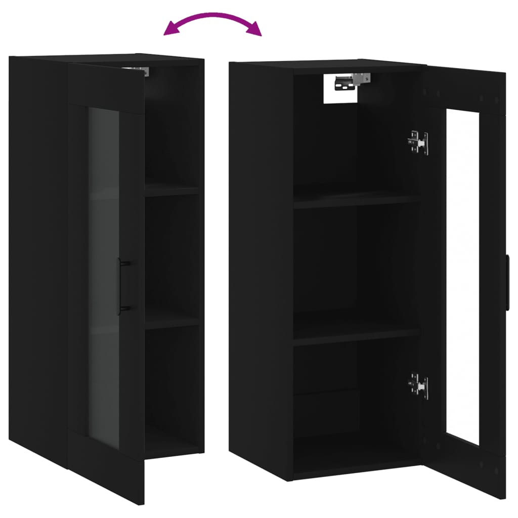 Armoire murale noir 34,5x34x90 cm Buffets & bahuts vidaXL   