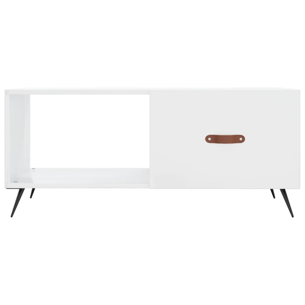 Table basse Blanc brillant 90x50x40 cm Bois d'ingénierie Tables basses vidaXL   