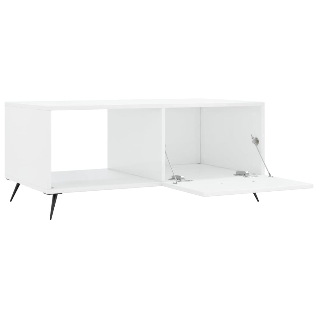 Table basse Blanc brillant 90x50x40 cm Bois d'ingénierie Tables basses vidaXL   