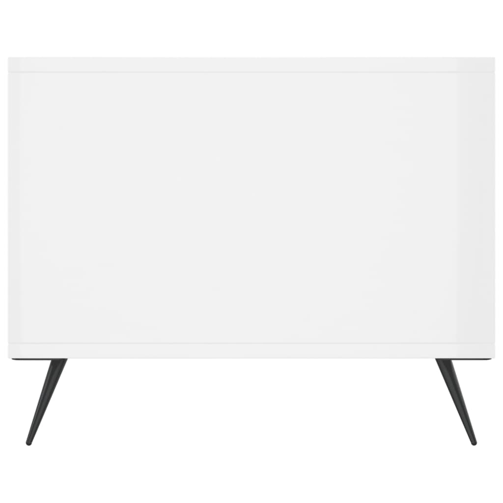 Table basse Blanc brillant 90x50x40 cm Bois d'ingénierie Tables basses vidaXL   