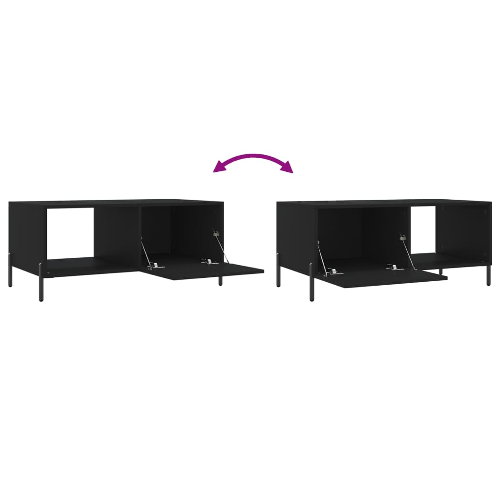 Table basse noir 90x50x40 cm bois d'ingénierie Tables basses vidaXL   
