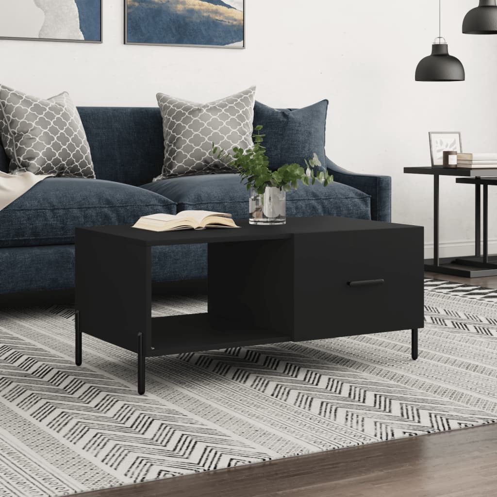 Table basse noir 90x50x40 cm bois d'ingénierie Tables basses vidaXL   