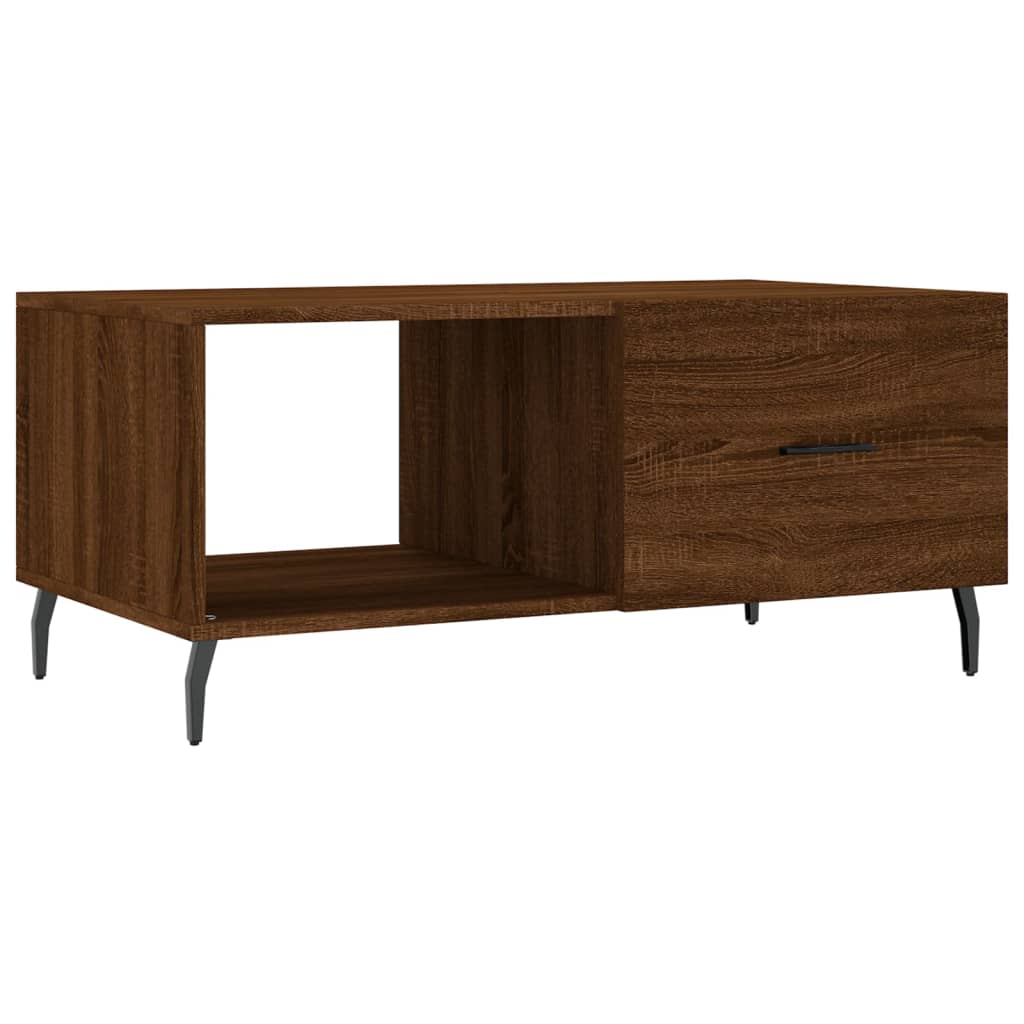 Table basse chêne marron 90x50x40 cm bois d'ingénierie Tables basses vidaXL   