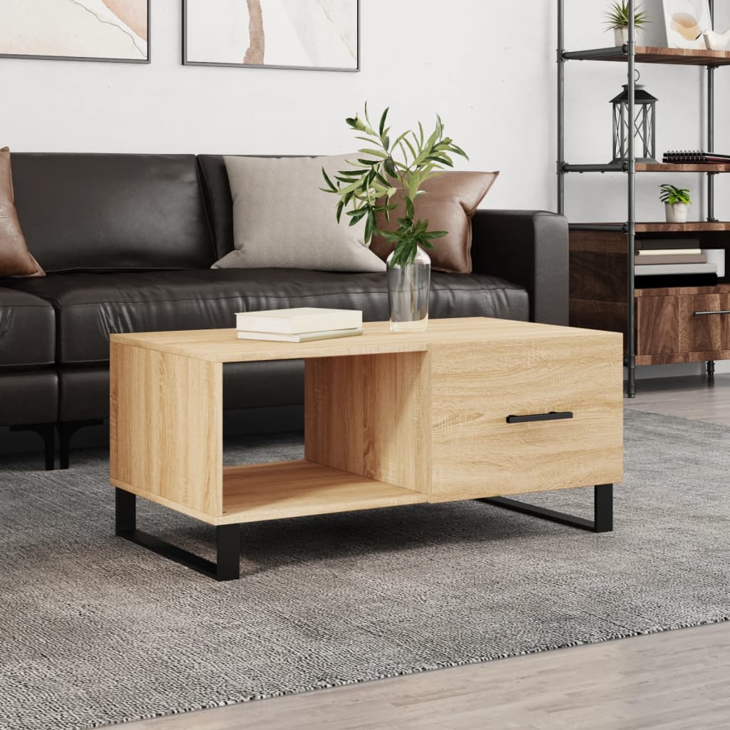 Table basse chêne sonoma 90x50x40 cm bois d'ingénierie Tables basses vidaXL   