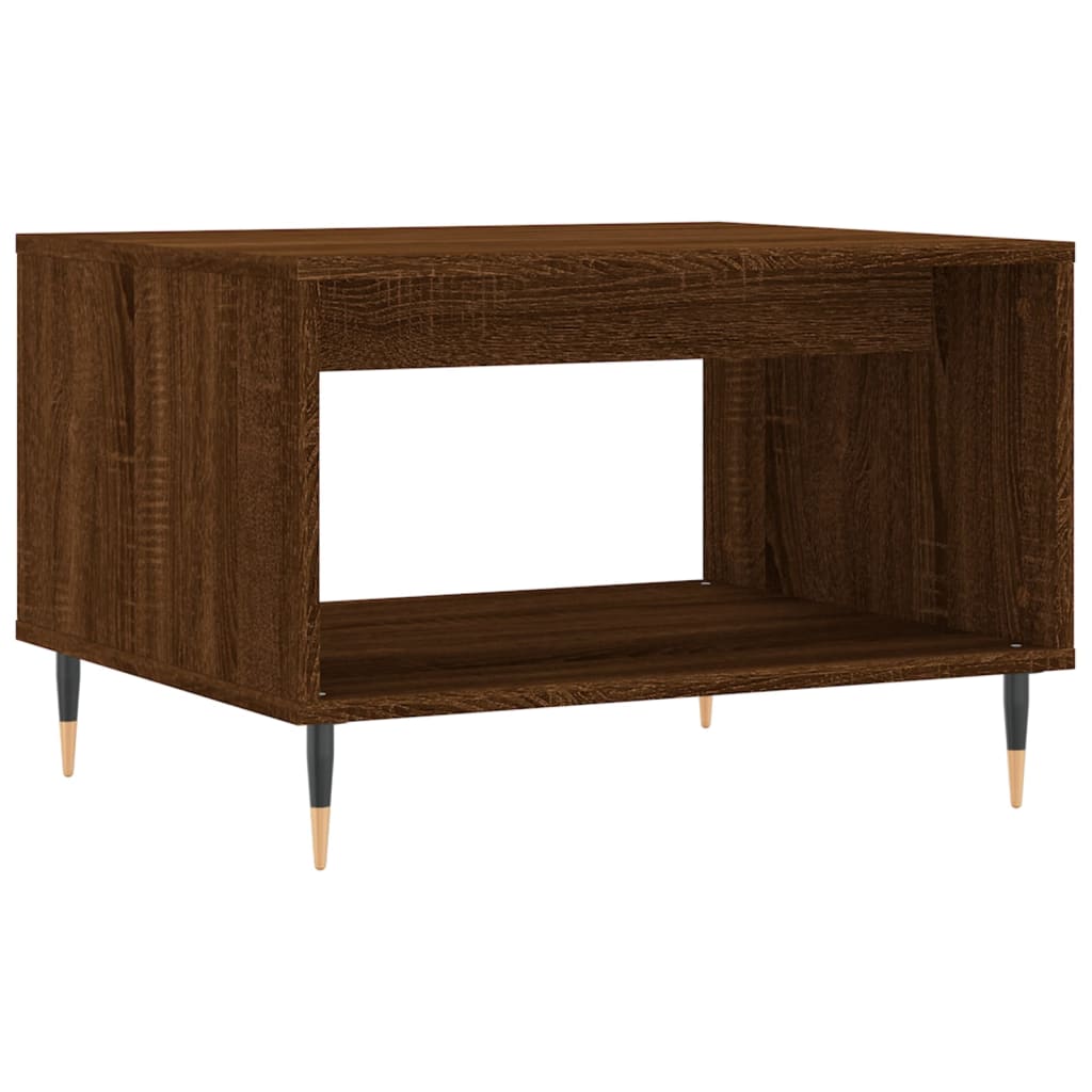 Table basse chêne marron 60x50x40 cm bois d'ingénierie Tables basses vidaXL   