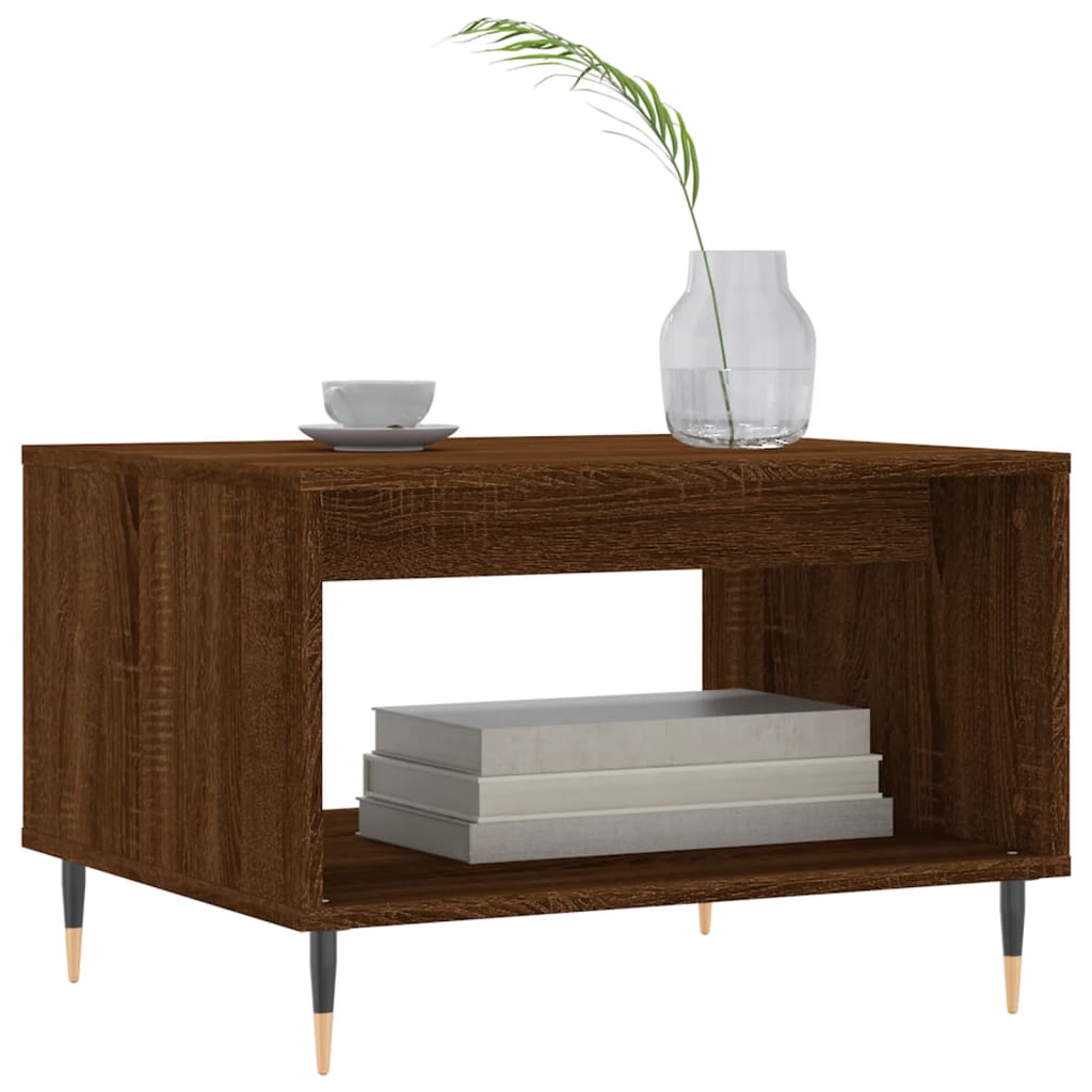 Table basse chêne marron 60x50x40 cm bois d'ingénierie Tables basses vidaXL   