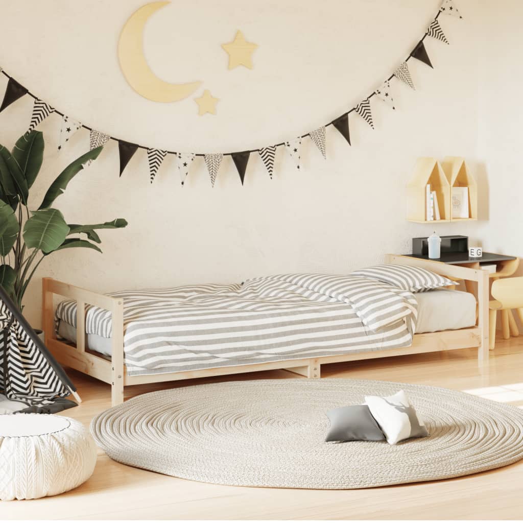 Cadre de lit pour enfants 80x200 cm bois de pin massif Lits bébés et enfants vidaXL   
