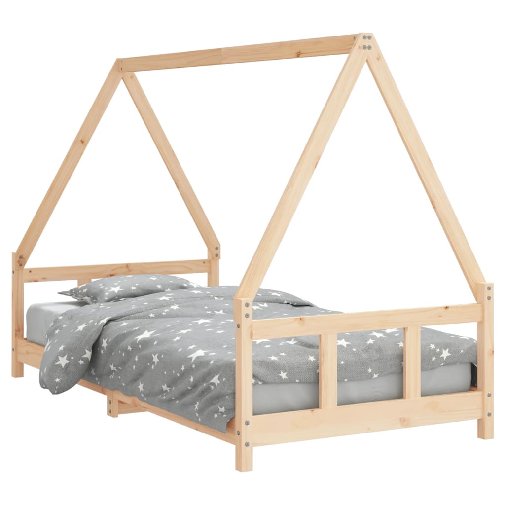Cadre de lit pour enfant 90x190 cm Bois de pin massif Lits bébés et enfants vidaXL   
