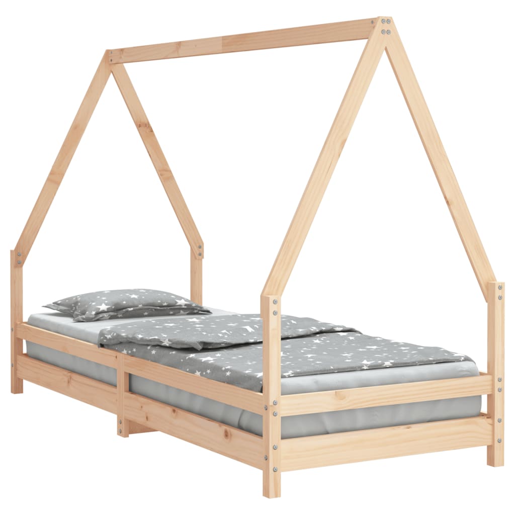 Cadre de lit pour enfants 90x200 cm bois de pin massif Lits bébés et enfants vidaXL   