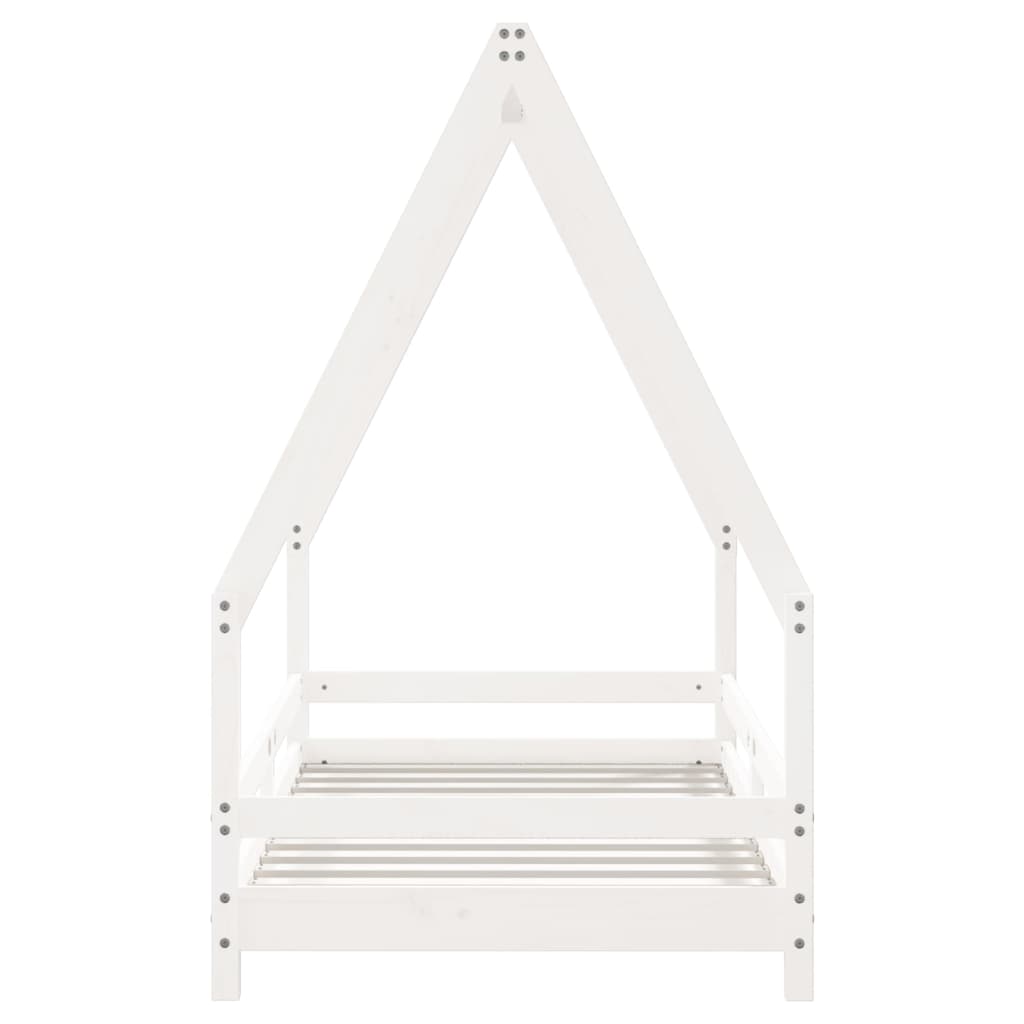 Cadre de lit pour enfant blanc 80x160 cm bois de pin massif Lits bébés et enfants vidaXL   