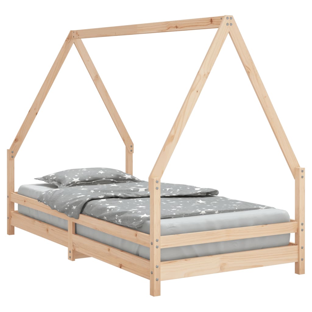 Cadre de lit pour enfant 90x190 cm Bois de pin massif Lits bébés et enfants vidaXL   