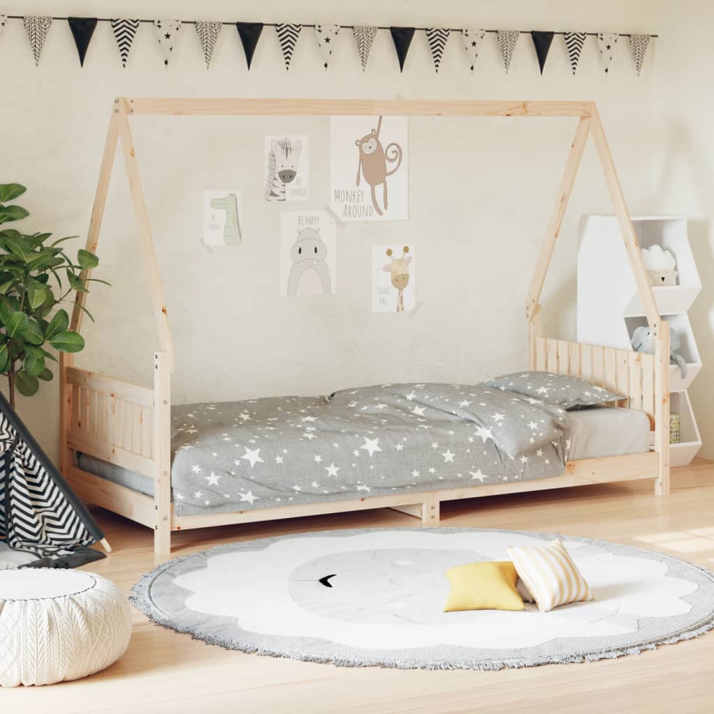 Cadre de lit pour enfants 80x200 cm bois de pin massif Lits bébés et enfants vidaXL   