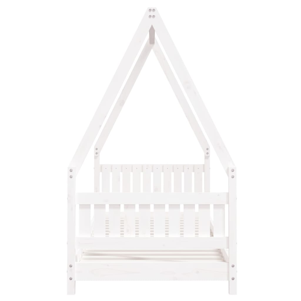 Cadre de lit pour enfants blanc 80x200 cm bois de pin massif Lits bébés et enfants vidaXL   