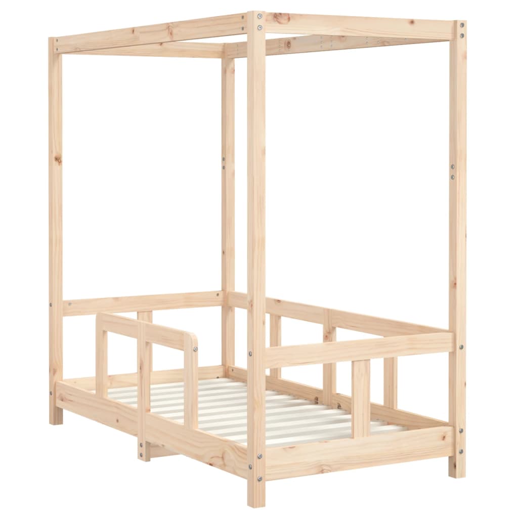 Cadre de lit pour enfant 70x140 cm bois de pin massif Lits bébés et enfants vidaXL   