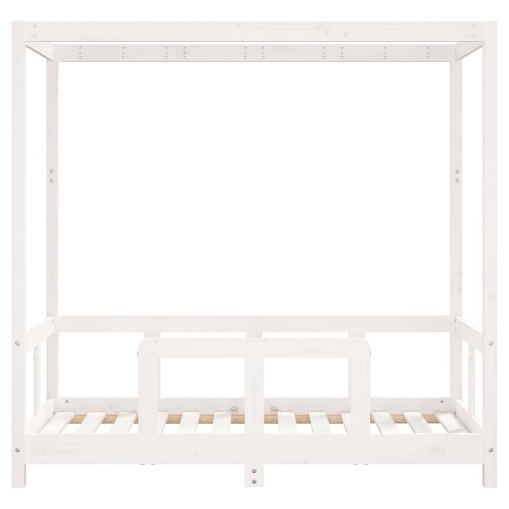 Cadre de lit pour enfant blanc 70x140 cm bois de pin massif Lits bébés et enfants vidaXL   