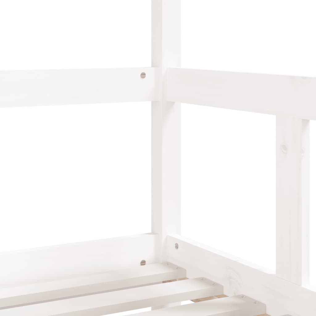 Cadre de lit pour enfant blanc 70x140 cm bois de pin massif Lits bébés et enfants vidaXL   