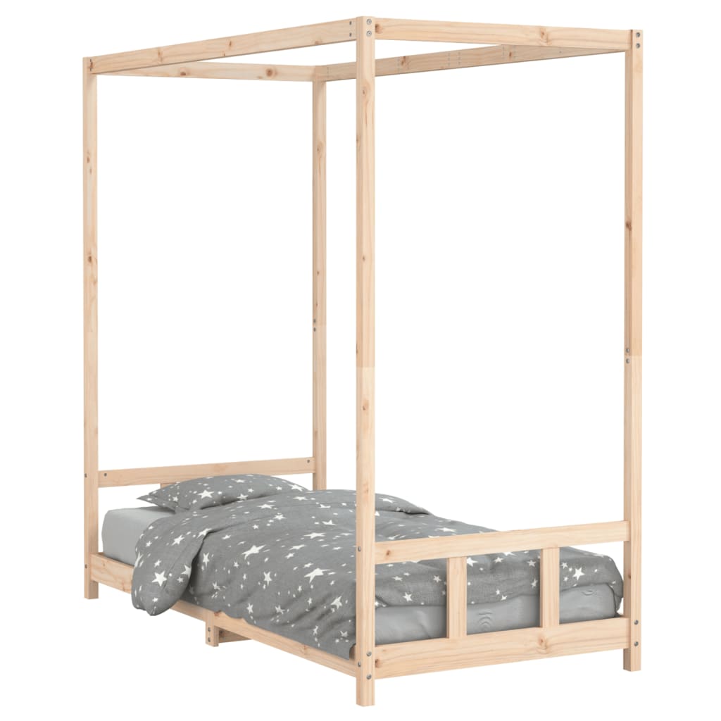 Cadre de lit pour enfant 90x190 cm Bois de pin massif Lits bébés et enfants vidaXL   