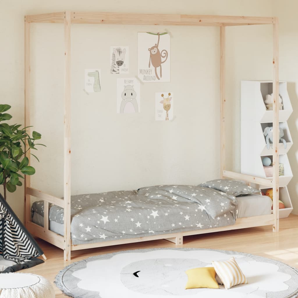 Cadre de lit pour enfants 80x200 cm bois de pin massif Lits bébés et enfants vidaXL   